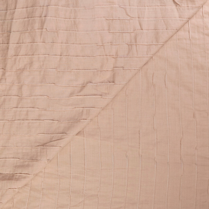 Voile 100% coton – Rayure cousue beige