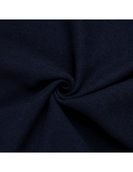 Tweed 100% laine - Chevron marine