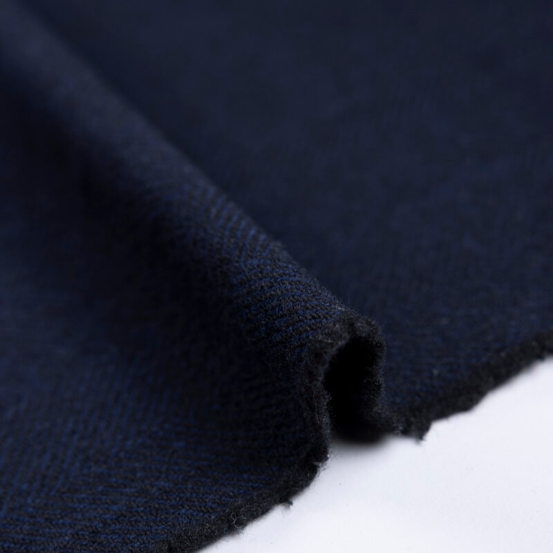 Tweed 100% laine - Chevron marine