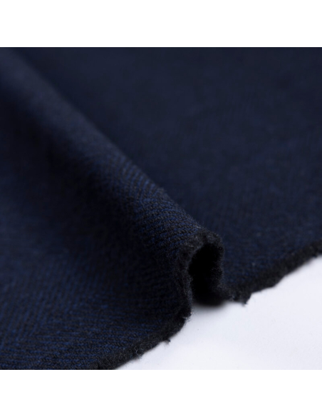 Tweed 100% laine - Chevron marine