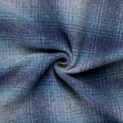 Tweed de laine - Carreaux bleu & gris 2