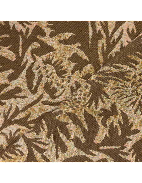 Jacquard de laine - Feuillage marron