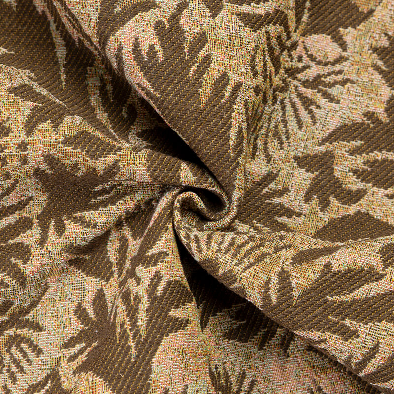 Jacquard de laine - Feuillage marron