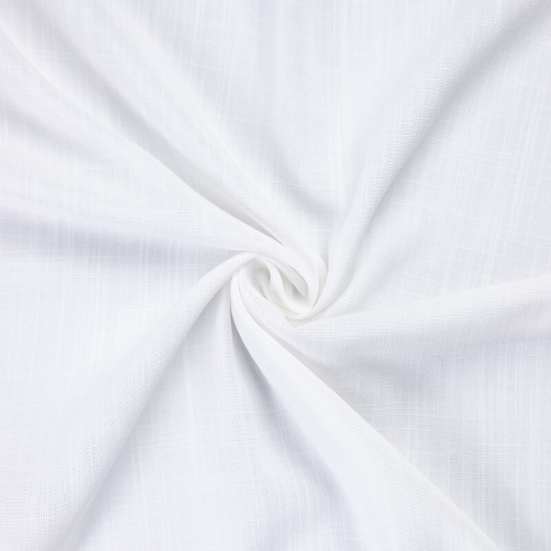 Étoffe de lin & viscose – Blanc