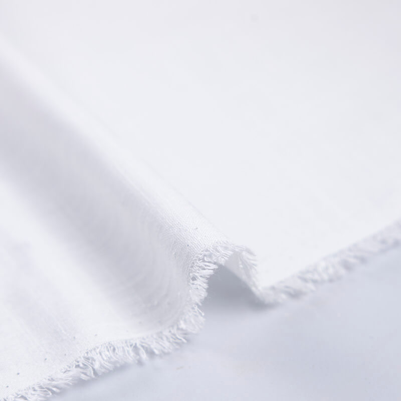Étoffe de lin & viscose – Blanc