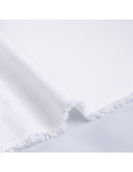 Étoffe de lin & viscose – Blanc