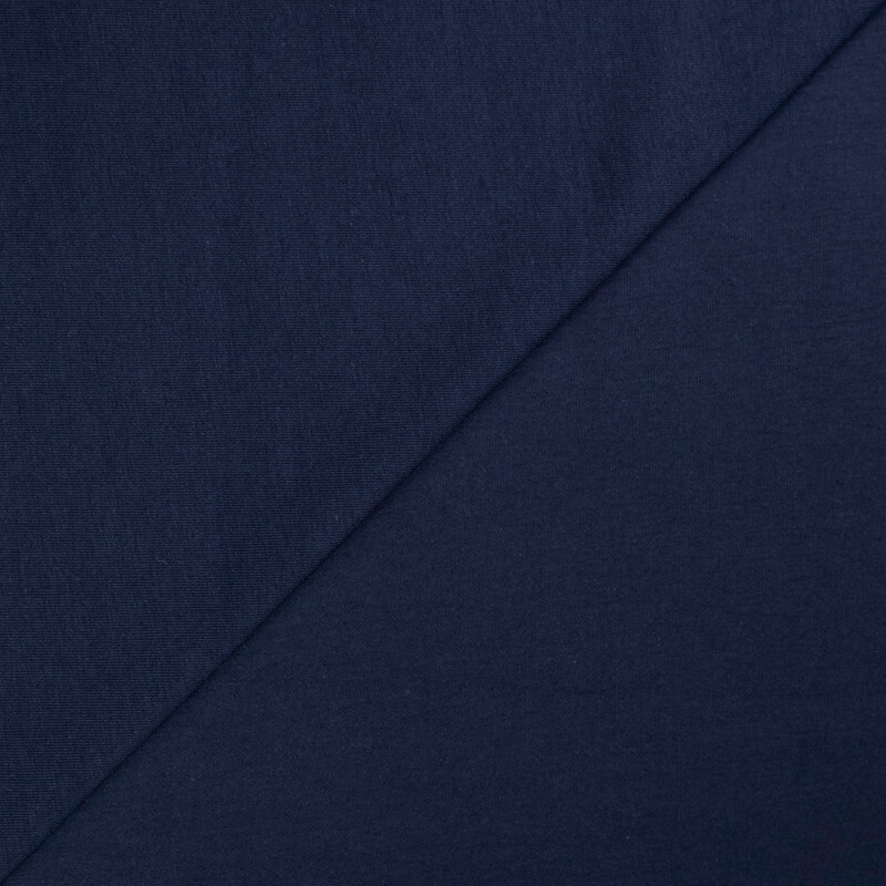 Jersey coton & élasthanne - Marine
