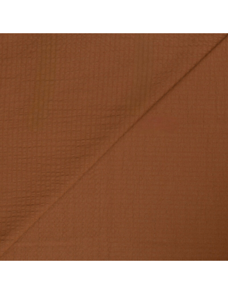 Seersucker 100% coton – Marron