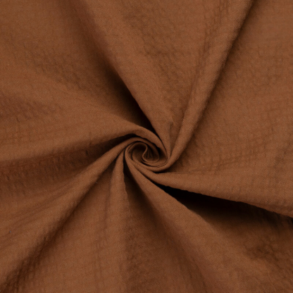 Seersucker 100% coton – Marron 2