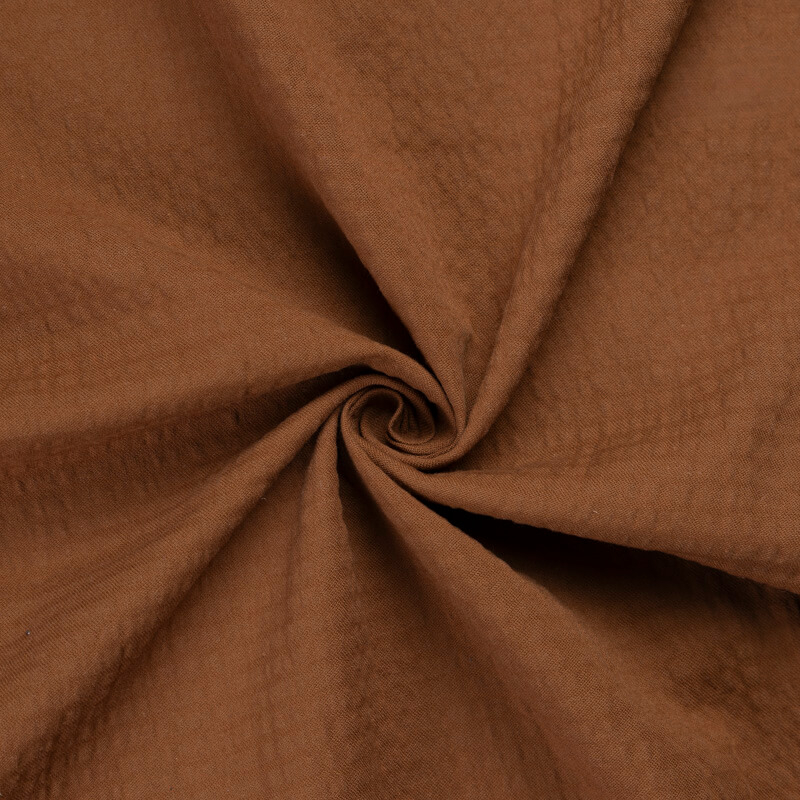 Seersucker 100% coton – Marron