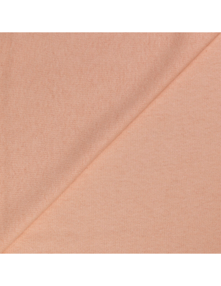 Jersey côtelé 100% coton - Saumon
