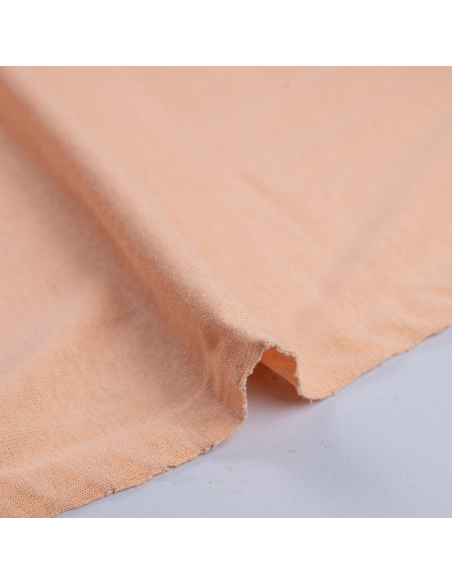 Jersey côtelé 100% coton - Saumon