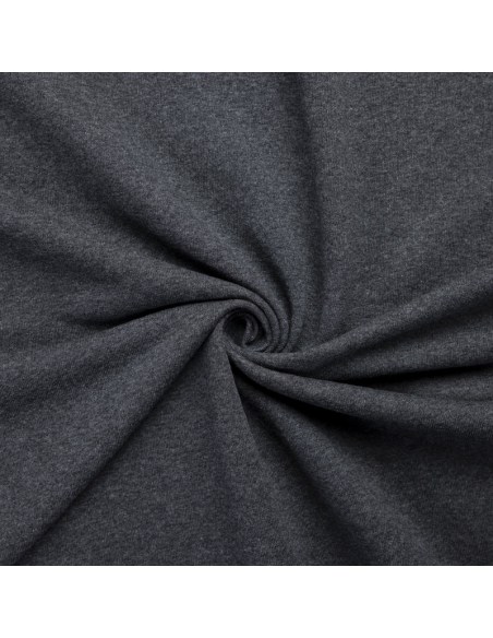Molleton non gratté (French Terry) - Anthracite