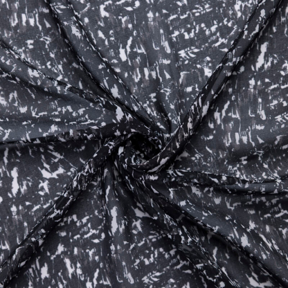 Mousseline – Abstrait noir et blanc 2