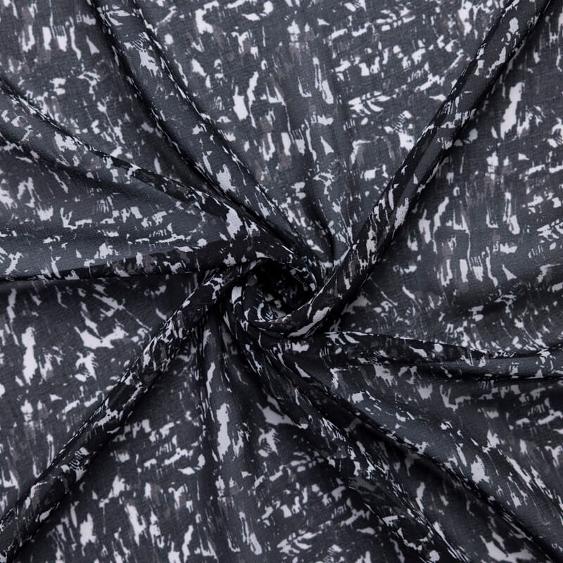Mousseline – Abstrait noir et blanc