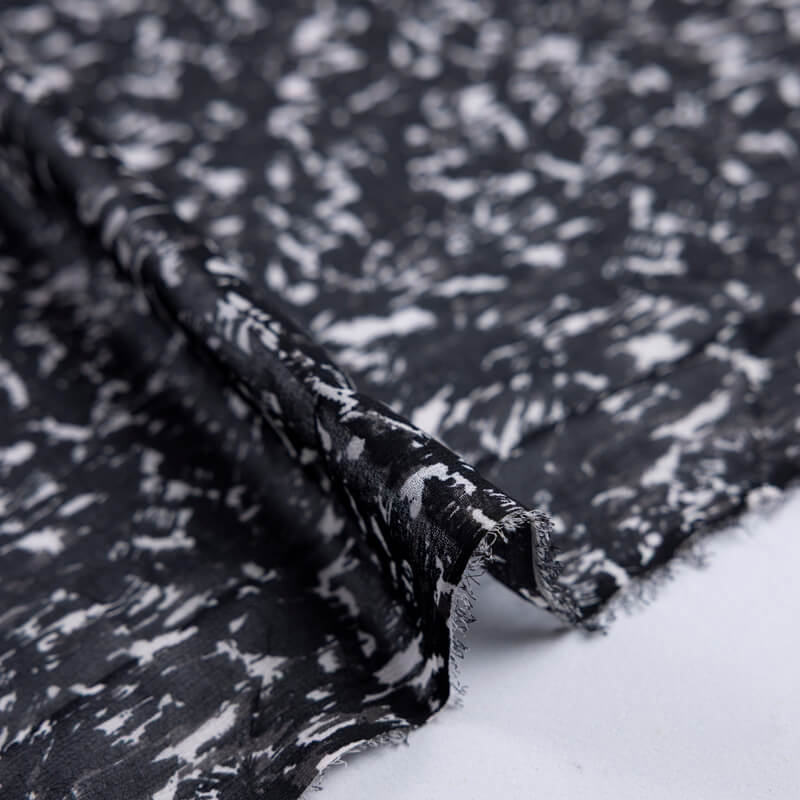 Mousseline – Abstrait noir et blanc