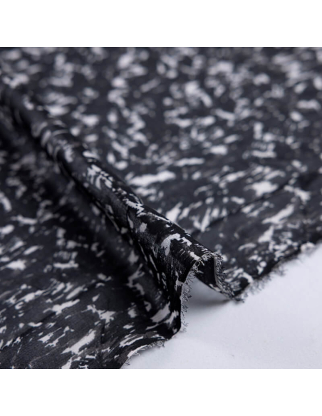 Mousseline – Abstrait noir et blanc
