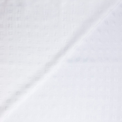 Mousseline jacquard – Carreaux blanc ton sur ton