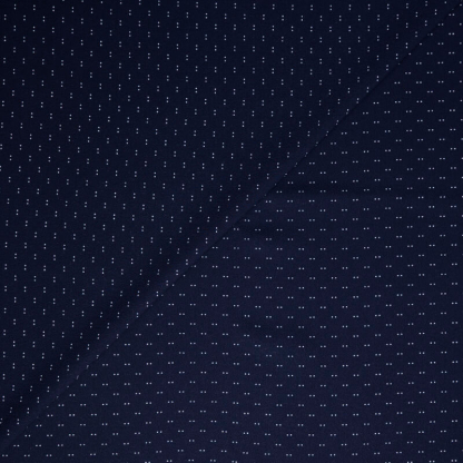 Georgette – Pois blanc fond marine