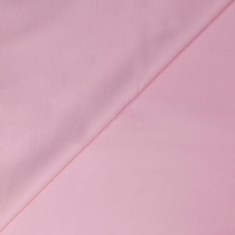 Satin mat coton & élasthanne – Rose