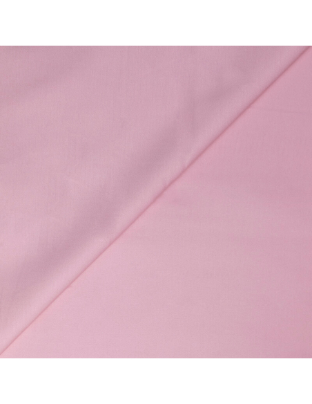 Satin mat coton & élasthanne – Rose