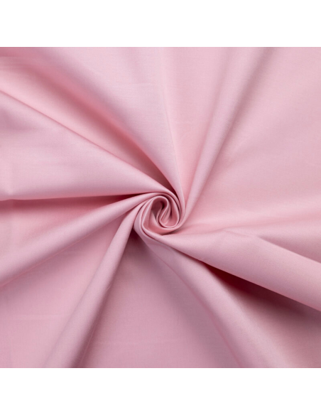 Satin mat coton & élasthanne – Rose
