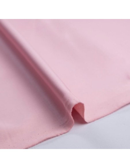 Satin mat coton & élasthanne – Rose