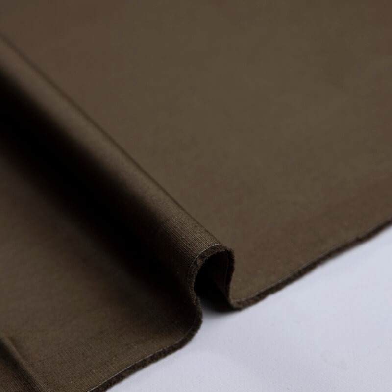 Gabardine coton & élasthanne – Vert kaki