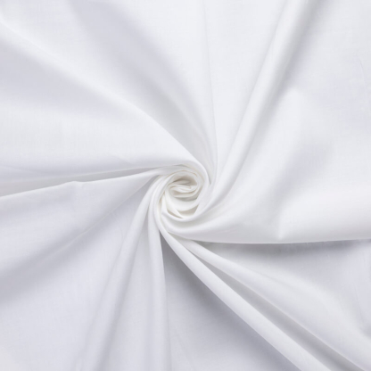Popeline coton peigné & élasthanne luxe - Blanc 2