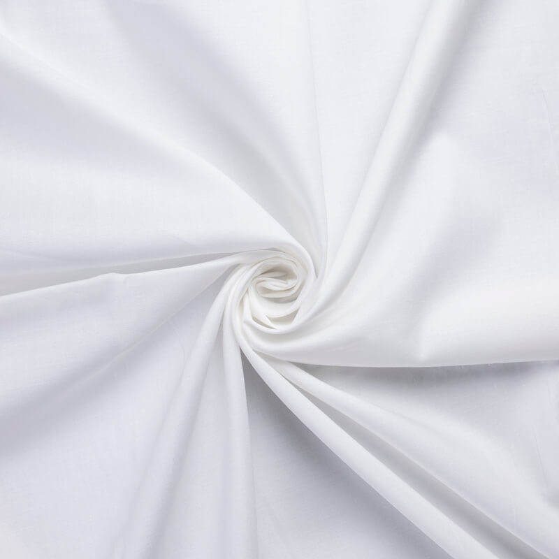 Popeline coton peigné & élasthanne luxe - Blanc