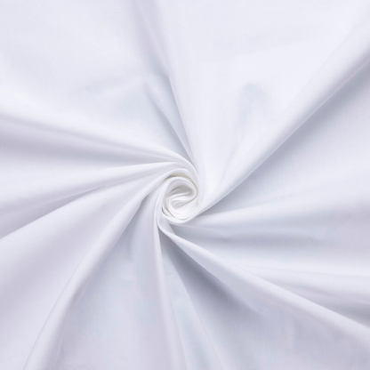 Popeline 100% coton peigné luxe - Blanc 2