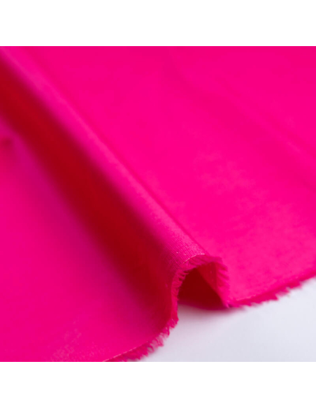 Gabardine fine coton & élasthanne – Fuchsia