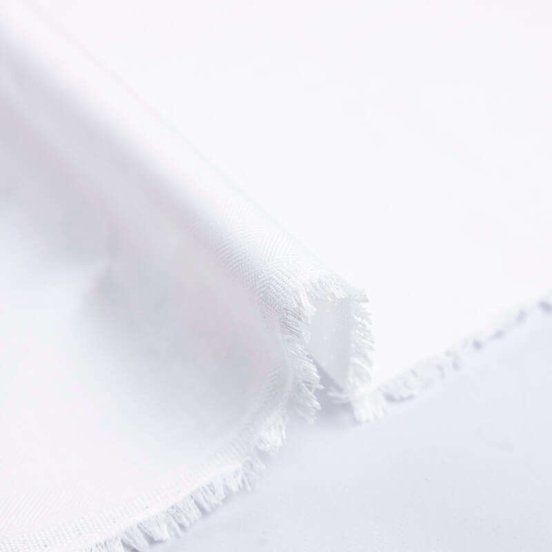 Tissu chevron 100% coton - Blanc cassé