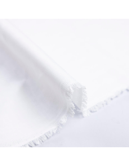 Tissu chevron 100% coton - Blanc cassé