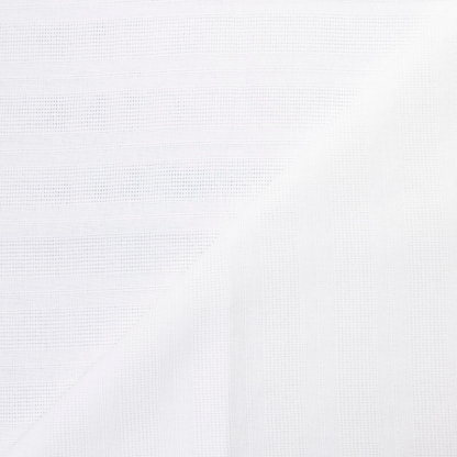 Gaze 100% coton rayure ajouré - Blanc cassé