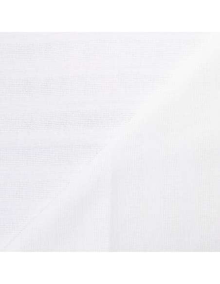 Gaze 100% coton rayure ajouré - Blanc cassé