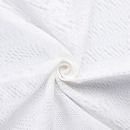 Gaze 100% coton rayure ajouré - Blanc cassé 2