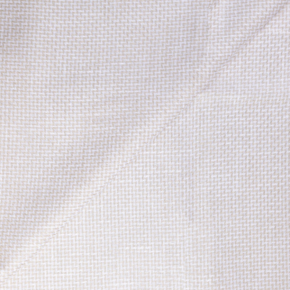 Étoffe 100 % lin - Natté motif chevron écru