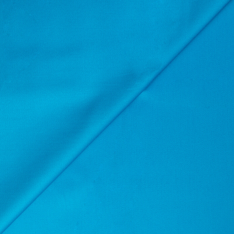 Satin de coton & élasthanne - Bleu azur
