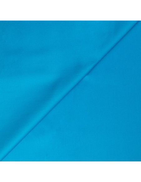 Satin de coton & élasthanne - Bleu azur