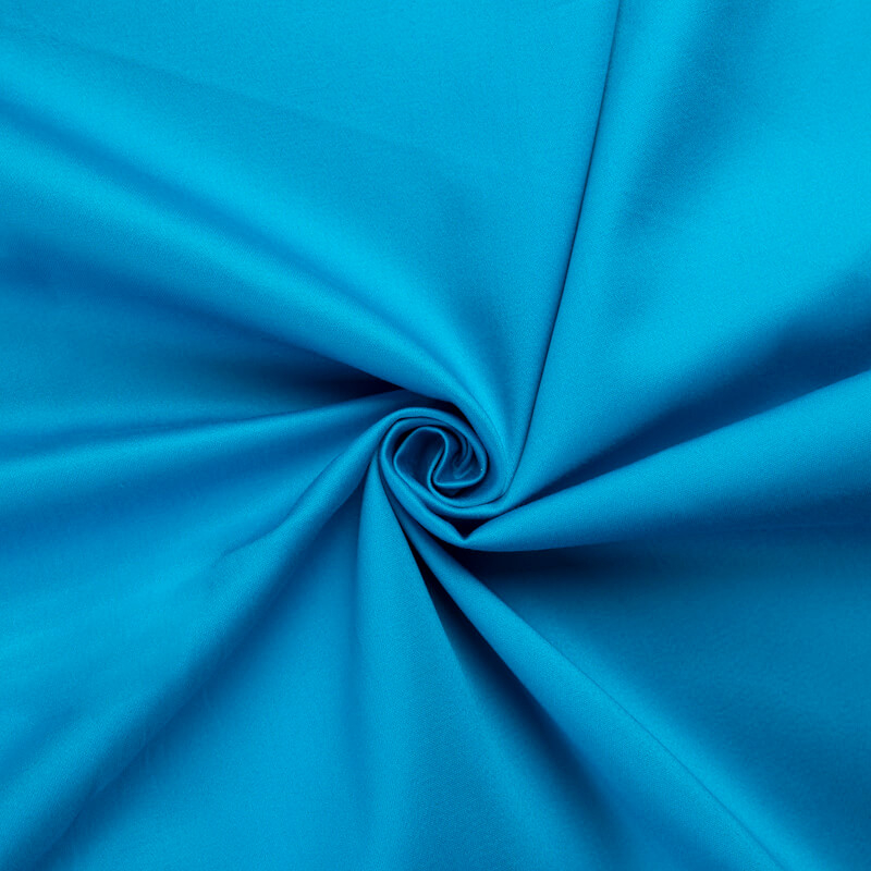 Satin de coton & élasthanne - Bleu azur
