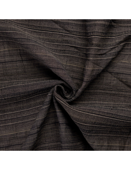 Tissu ethnic chic - Rayure ton bronze
