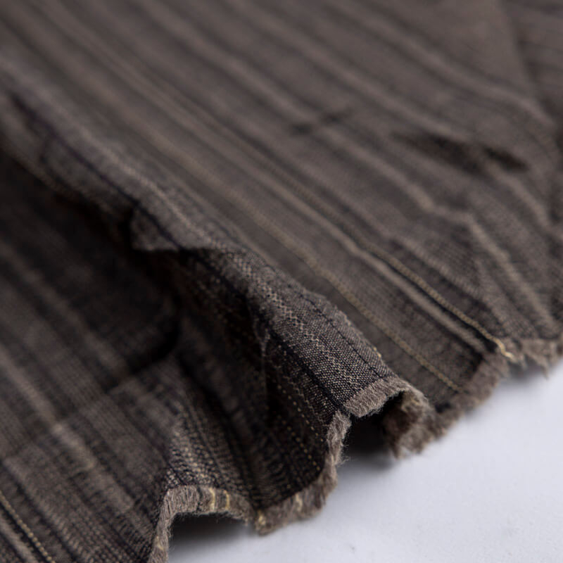 Tissu ethnic chic - Rayure ton bronze