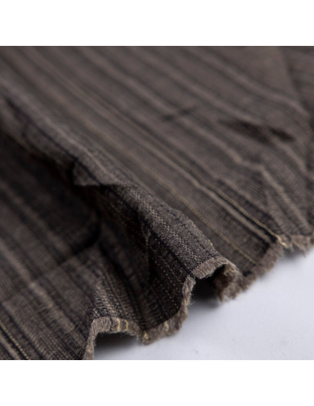 Tissu ethnic chic - Rayure ton bronze