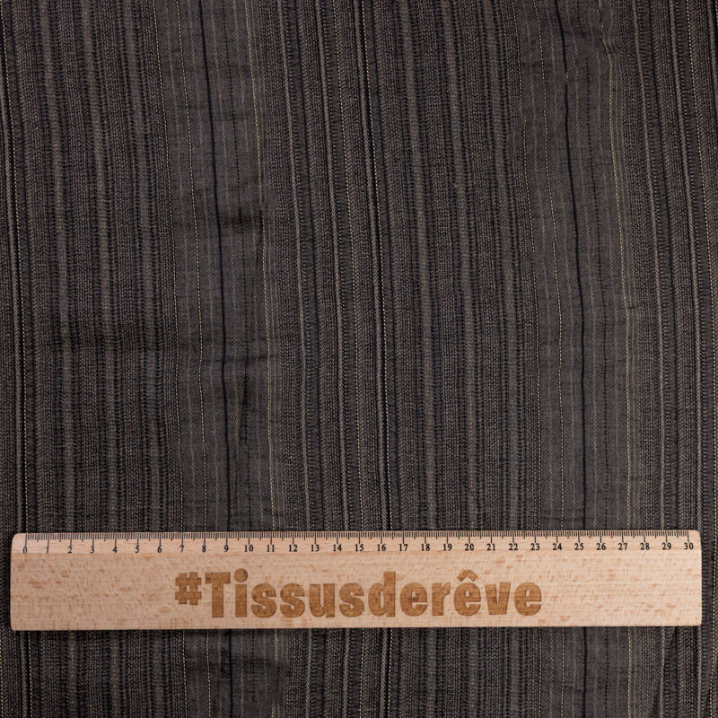 Tissu ethnic chic - Rayure ton bronze