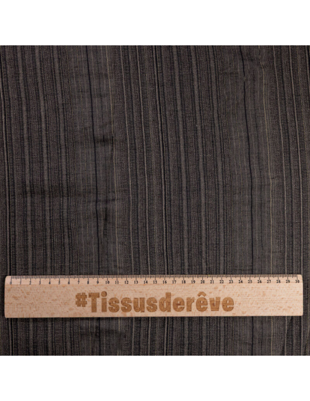 Tissu ethnic chic - Rayure ton bronze