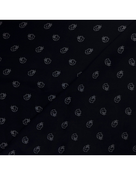 Jacquard - Coccinelles grises fond marine