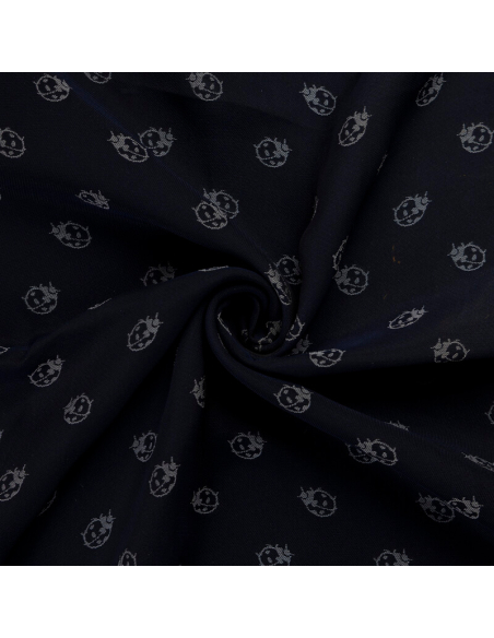 Jacquard - Coccinelles grises fond marine