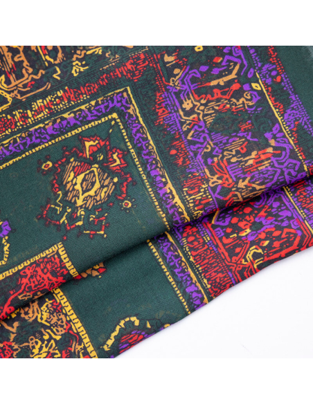 Carré 100% laine – Oriental vert
