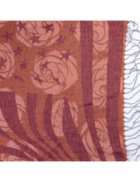 Étole - Rosier terracotta et prune